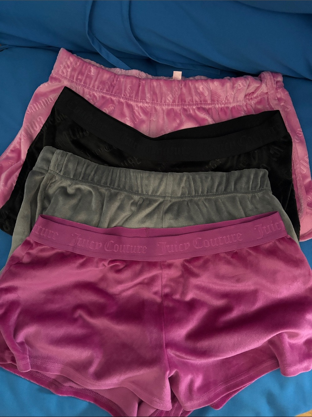 Juicy Couture Set Of Four Pajama Shorts Size M Never Been Used NWOTS